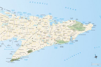 Mapa Wschodniej Kuby